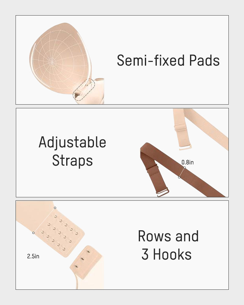 Seamless Deep V Wireless Push Up Bra