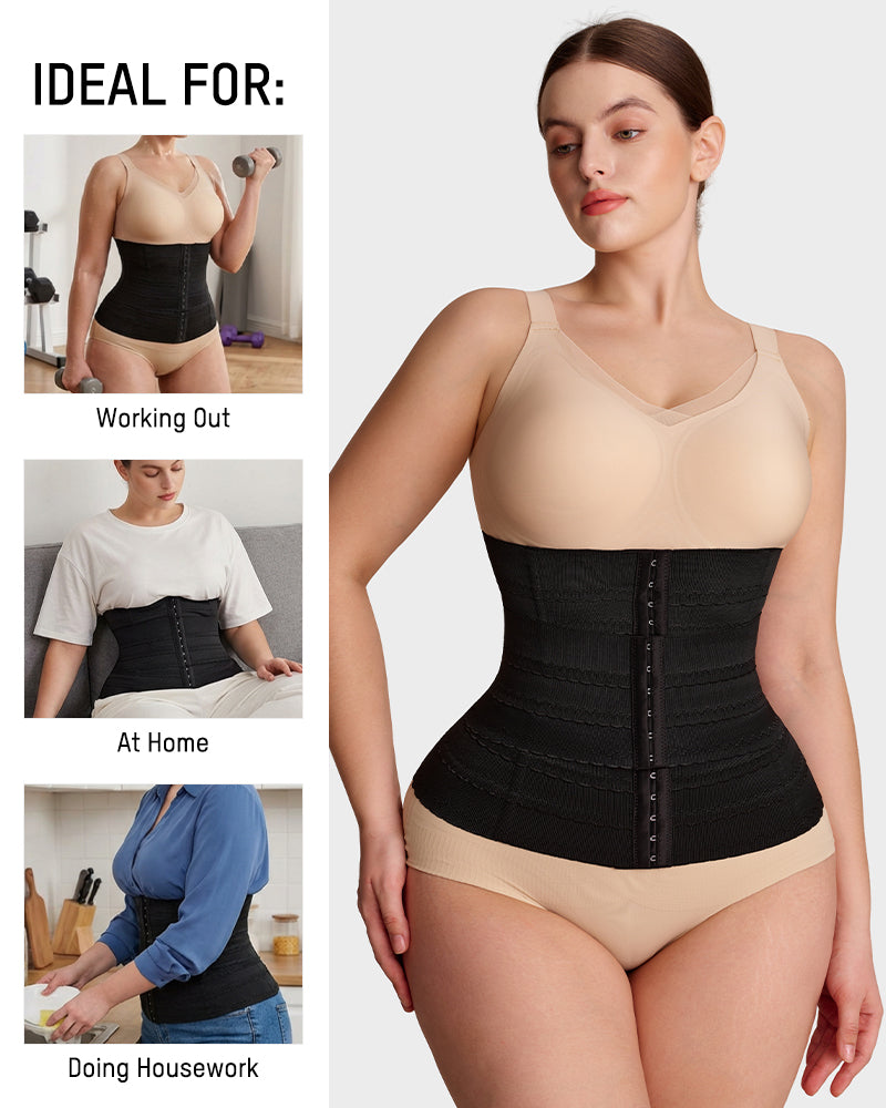 Segmented Waist Trainer Corset with Steel Bones
