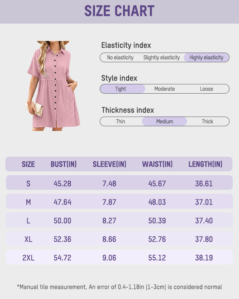 Short-Sleeve Button-Down Tiered Mini Shirt Dress