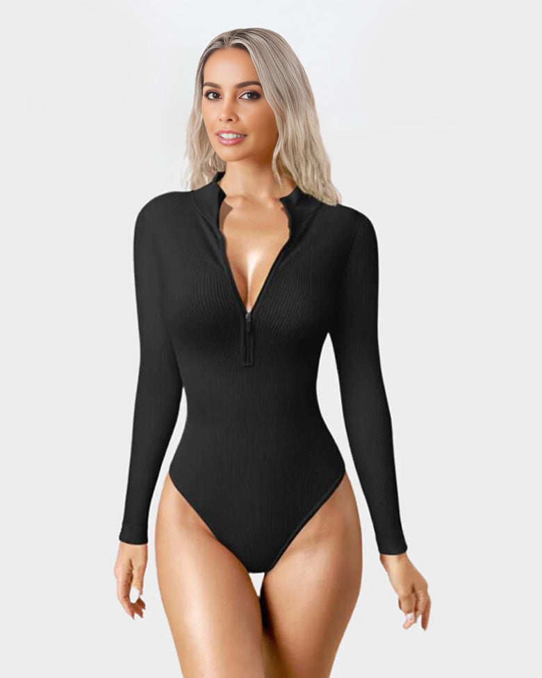 SheCurve® Snached Waist Front Zipper bodysuit