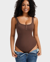 Snap Button Triangle Shaping Bodysuit