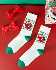 Christmas Print Soft Comfort Socks (4 Pack)