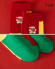 Christmas Print Soft Comfort Socks (4 Pack)