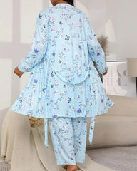 Soft & Silky 3-Piece Floral Pajama Set