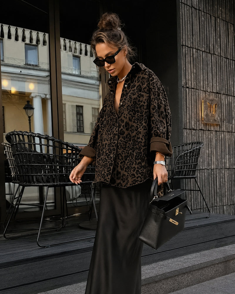 Leopard Print Button-Down Shacket