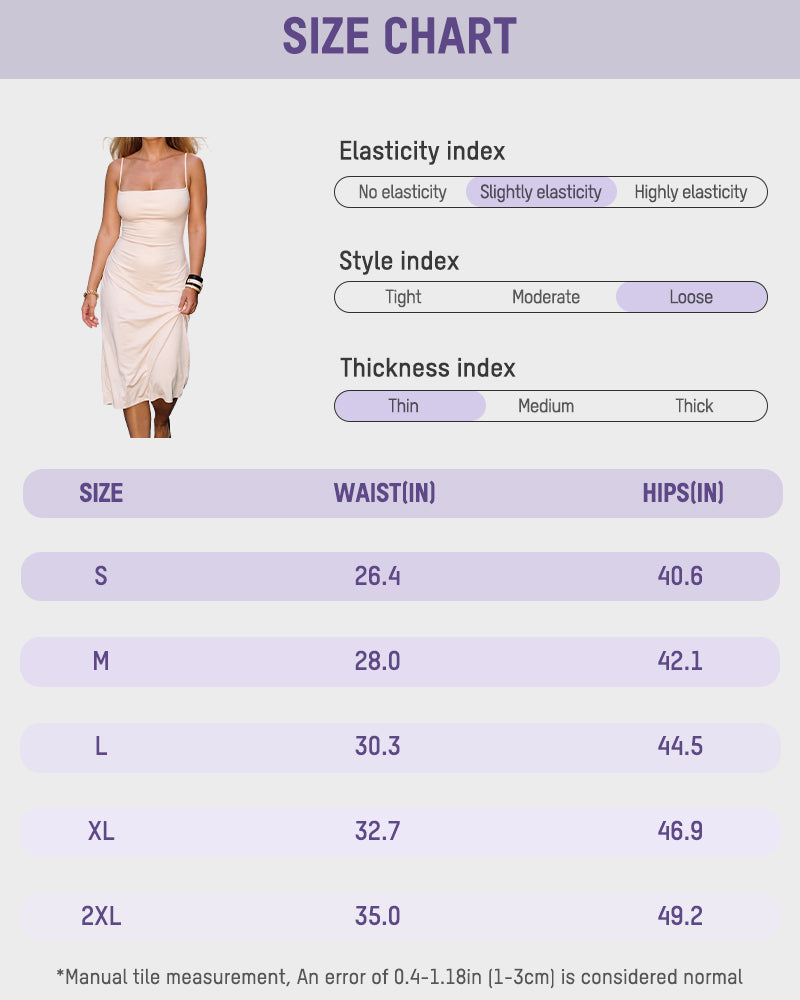 Square-Neck Bodycon Midi Slip Dress
