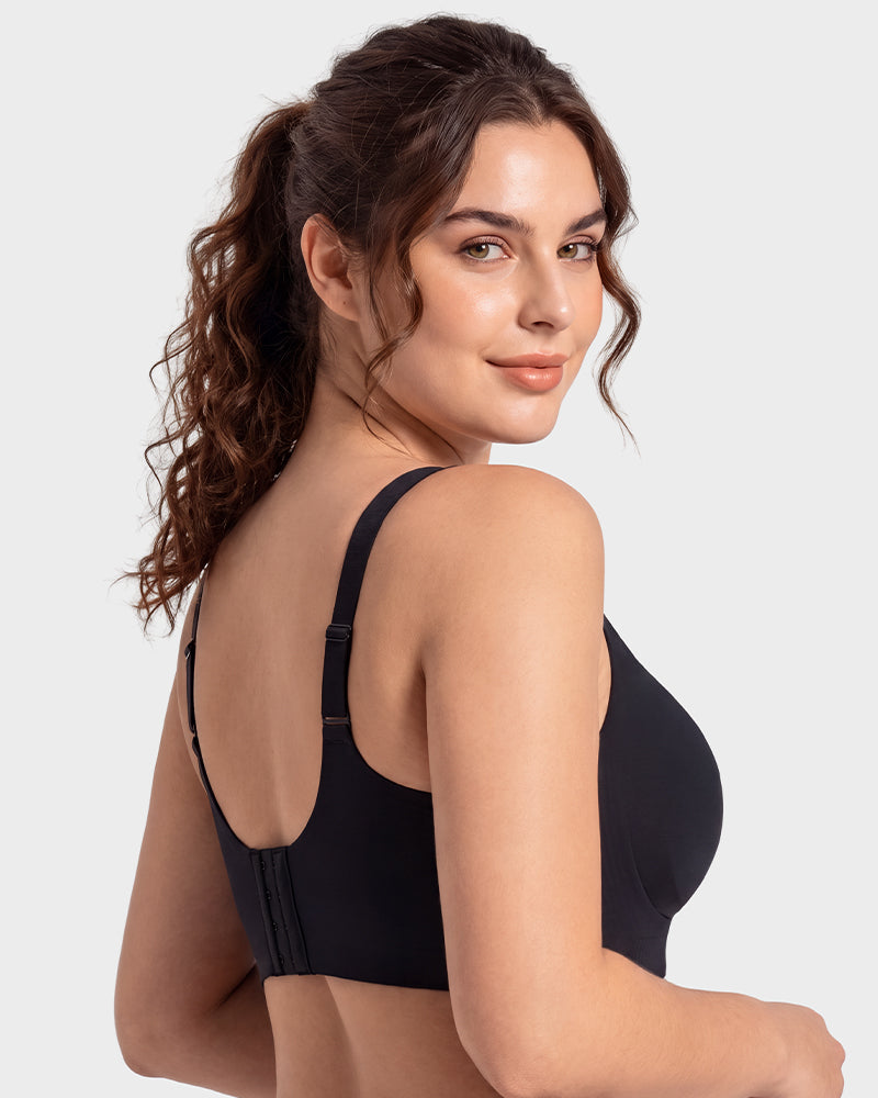 Square-Neck Ultra-Thin Seamless Minimizer Bra