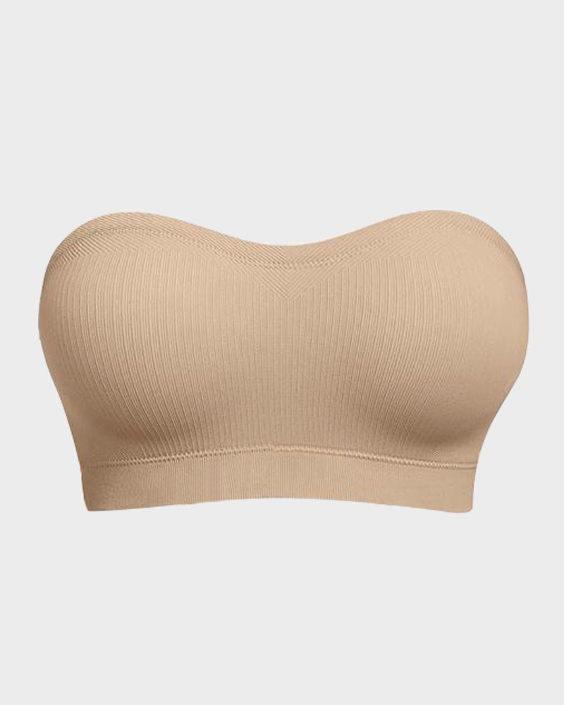 Stay‑Put Wireless Seamless Bandeau Bra