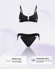 Textured U-Wire Bikini Set