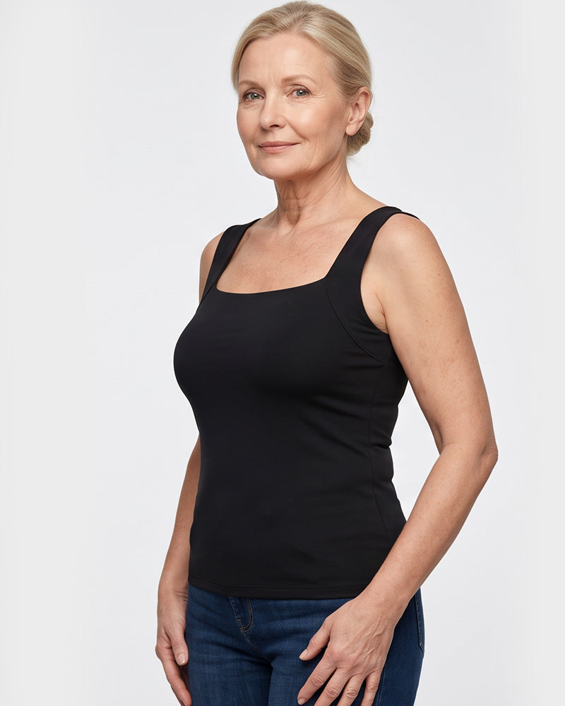 U-Neck Built-In Bra Shaping Tank Top