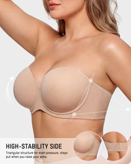 Ultra-Thin Convertible Strapless Minimizer Bra