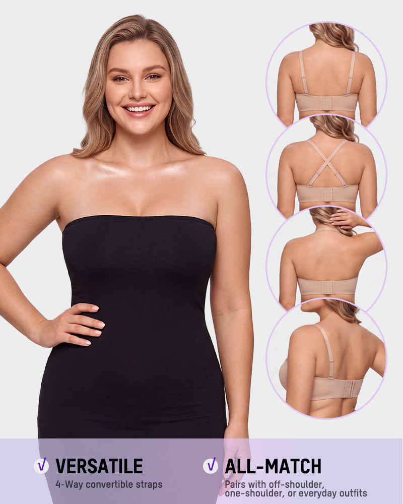 Ultra-Thin Convertible Strapless Minimizer Bra