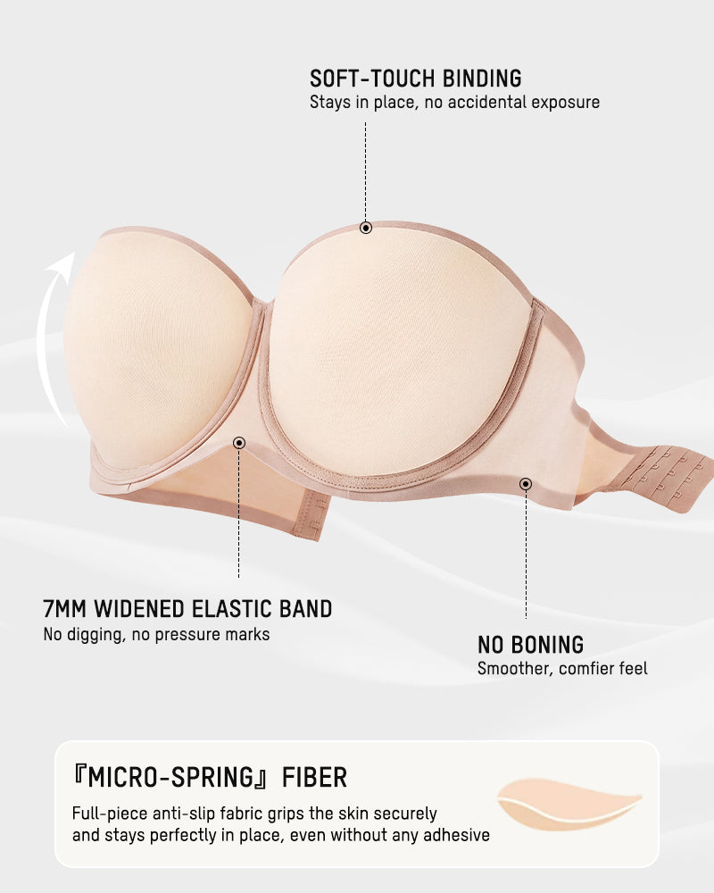 Ultra-Thin Convertible Strapless Minimizer Bra