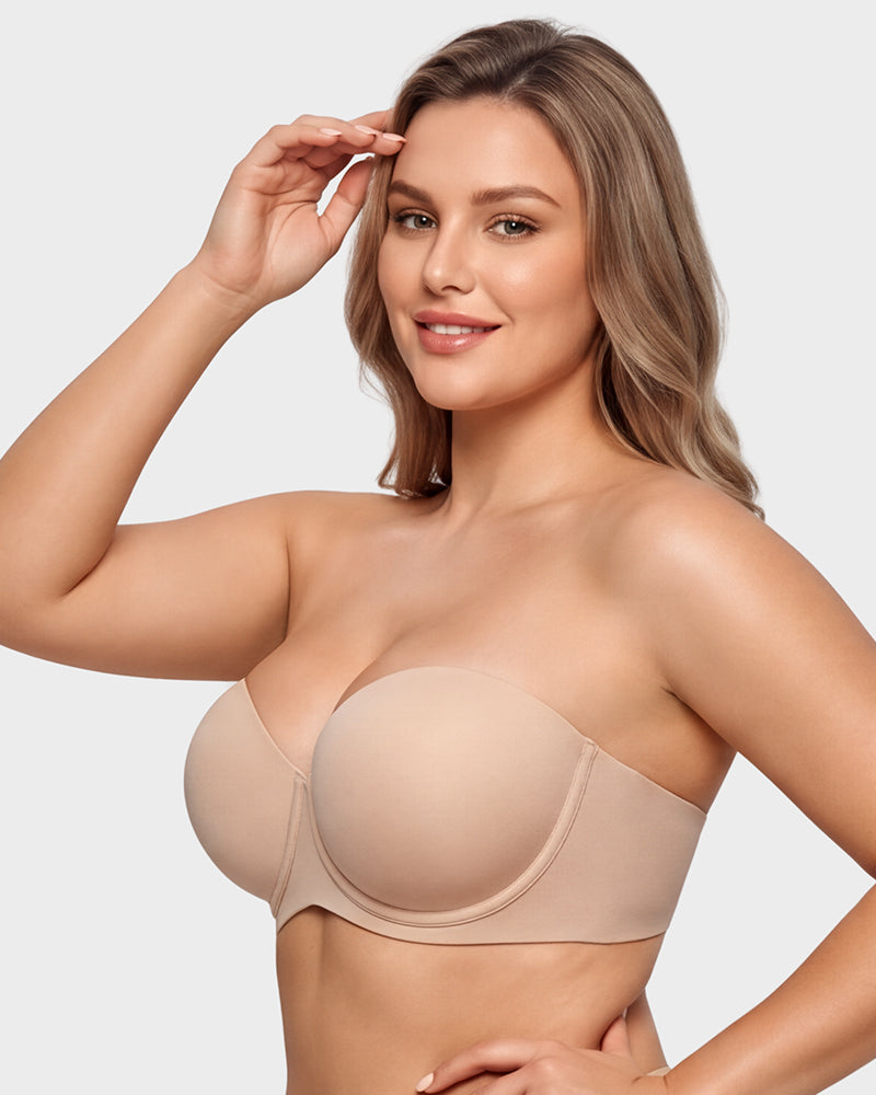 Ultra-Thin Convertible Strapless Minimizer Bra