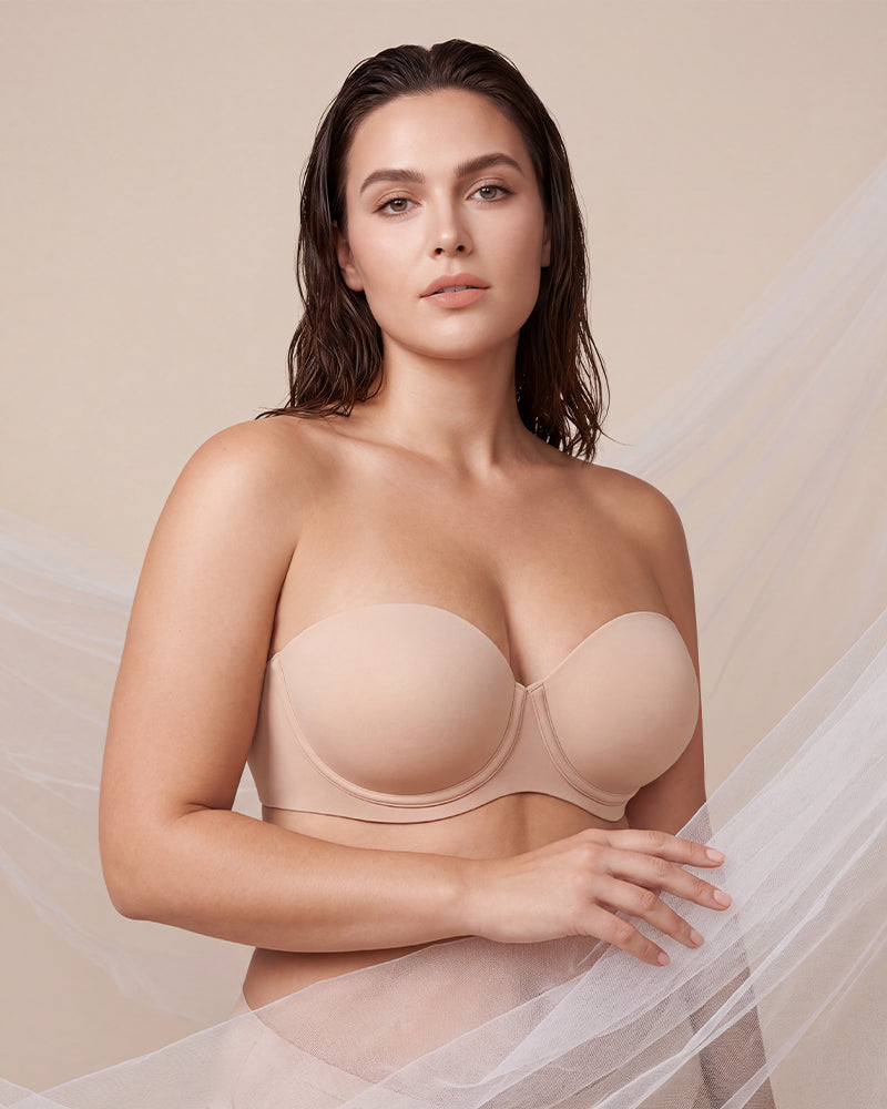 Ultra-Thin Convertible Strapless Minimizer Bra