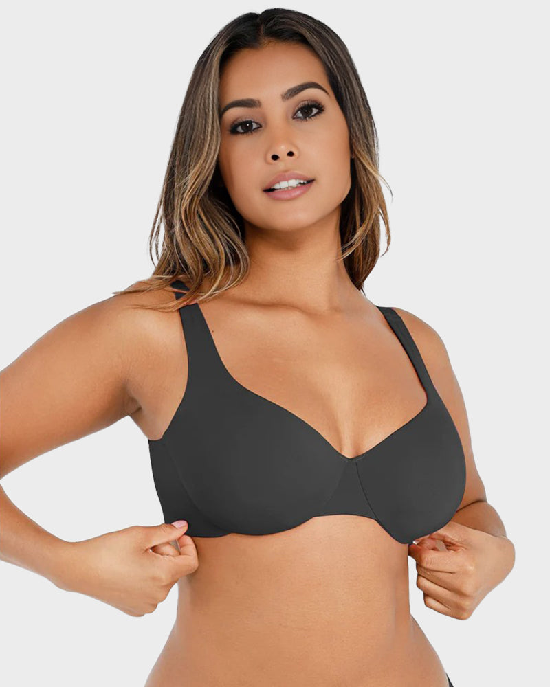Underwire Adjustable Deep V-neck Bra