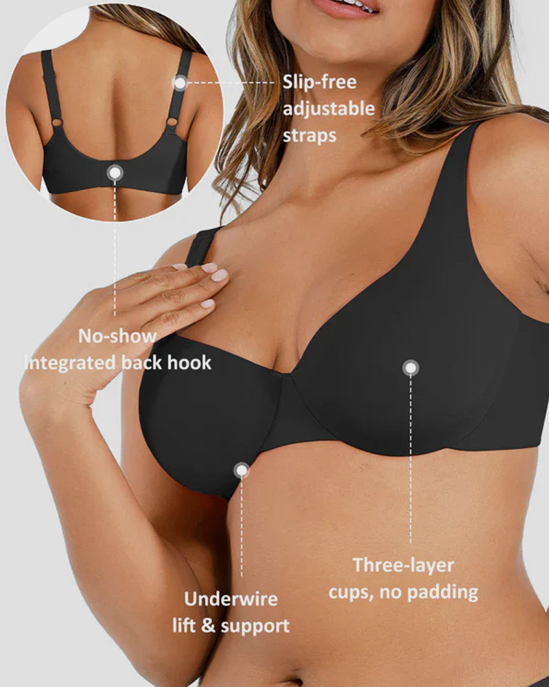 Underwire Adjustable Deep V-neck Bra