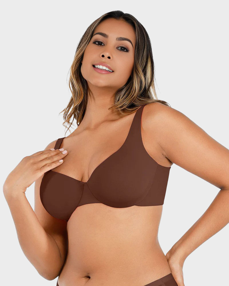 Underwire Adjustable Deep V-neck Bra