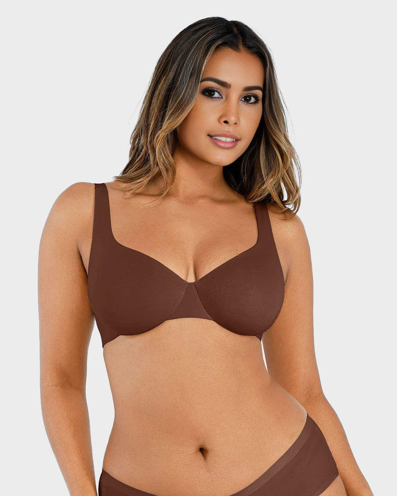 Underwire Adjustable Deep V-neck Bra
