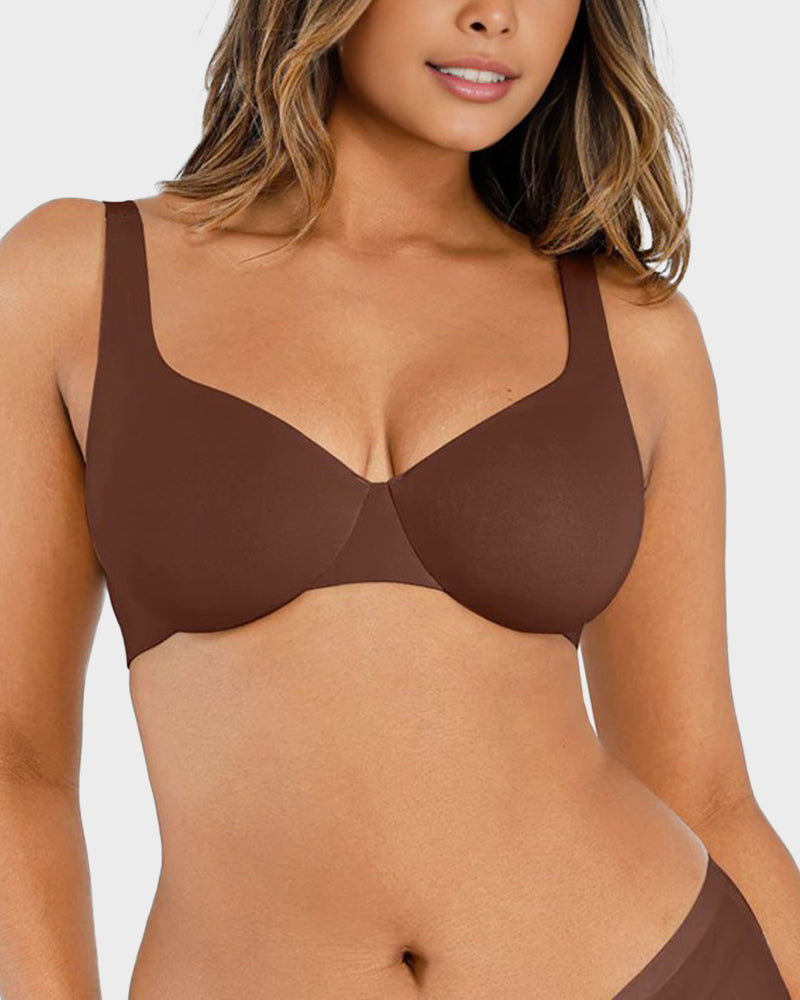 Underwire Adjustable Deep V-neck Bra