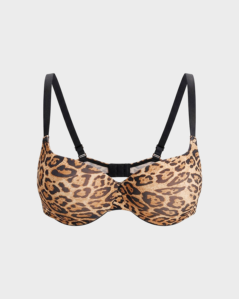 Underwire Push-Up Balconette Bra With Removable Straps