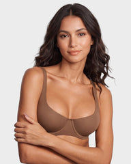 Underwire Support Seamless Unlined Balconette Bra