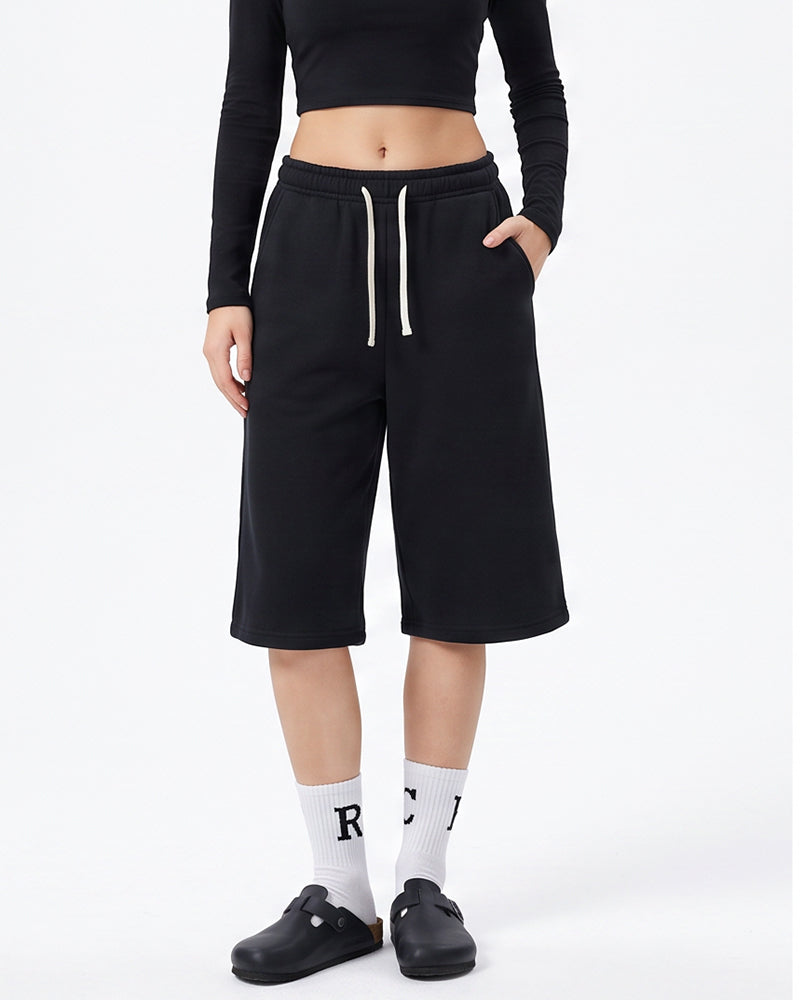 Unisex Drawstring Athletic Sweat Shorts