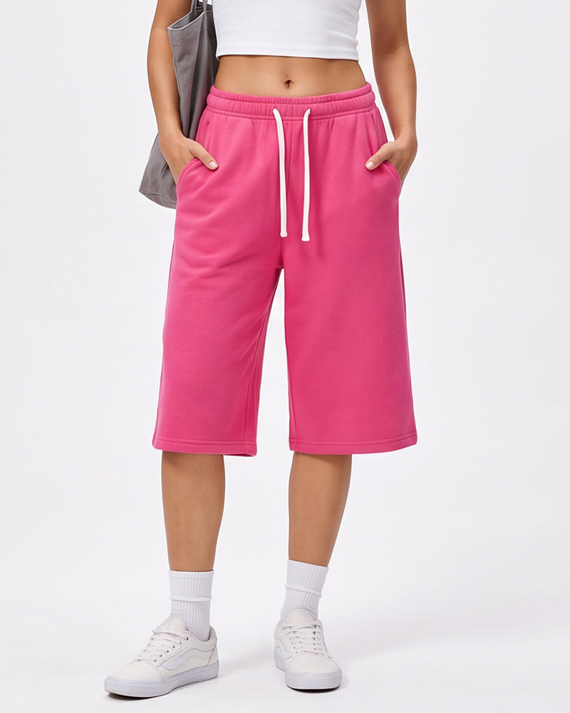 Unisex Drawstring Athletic Sweat Shorts