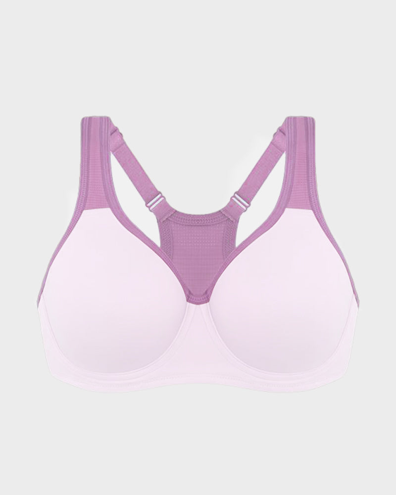 Unlined External Underwire Full Coverage Sports Bra