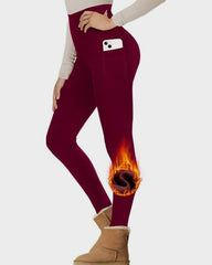 High Waist Warm Fleece Lined Fitness Leggings