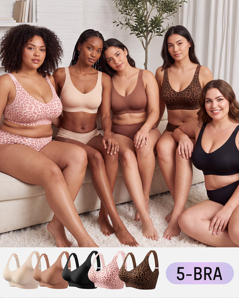 Wireless Full-Coverage Jelly Smoothing Bra Multipack