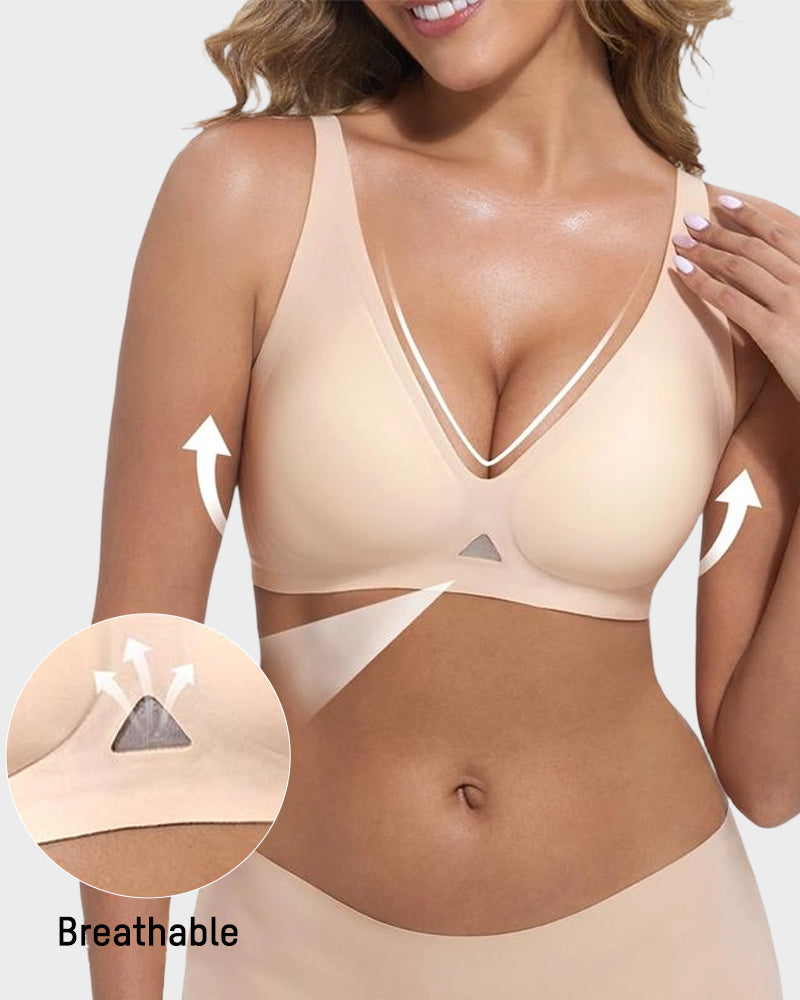 Wireless Jelly Deep-V Push-Up Bra