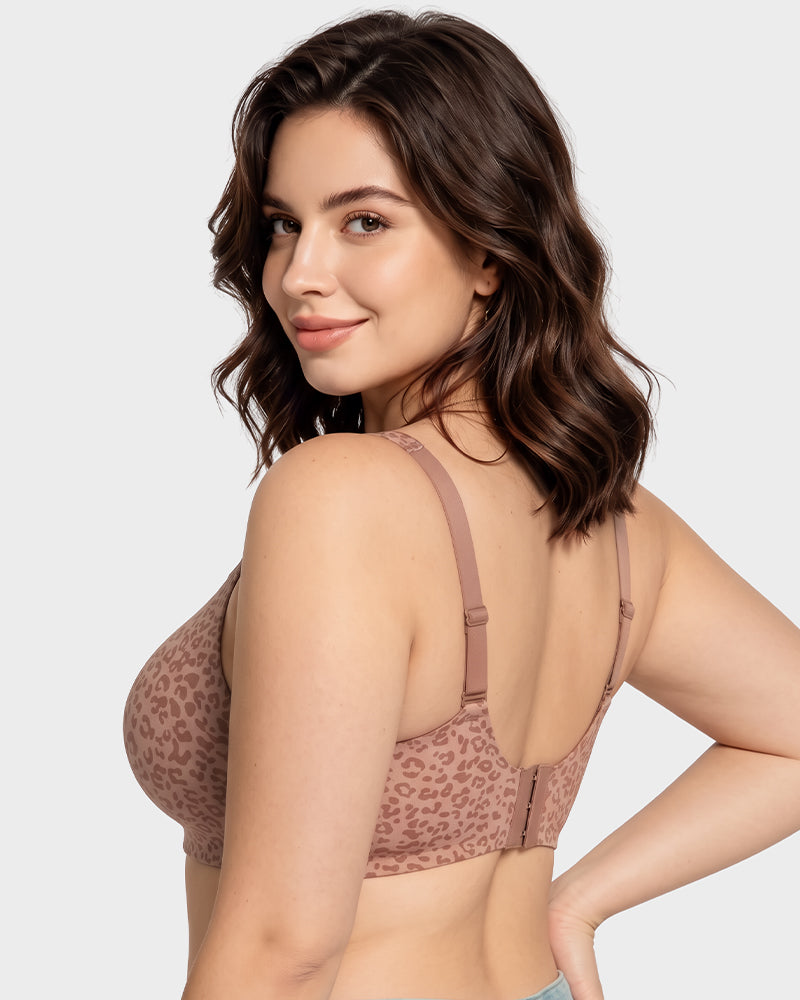 Wireless Leopard V-Neck Contour Bra Multipack