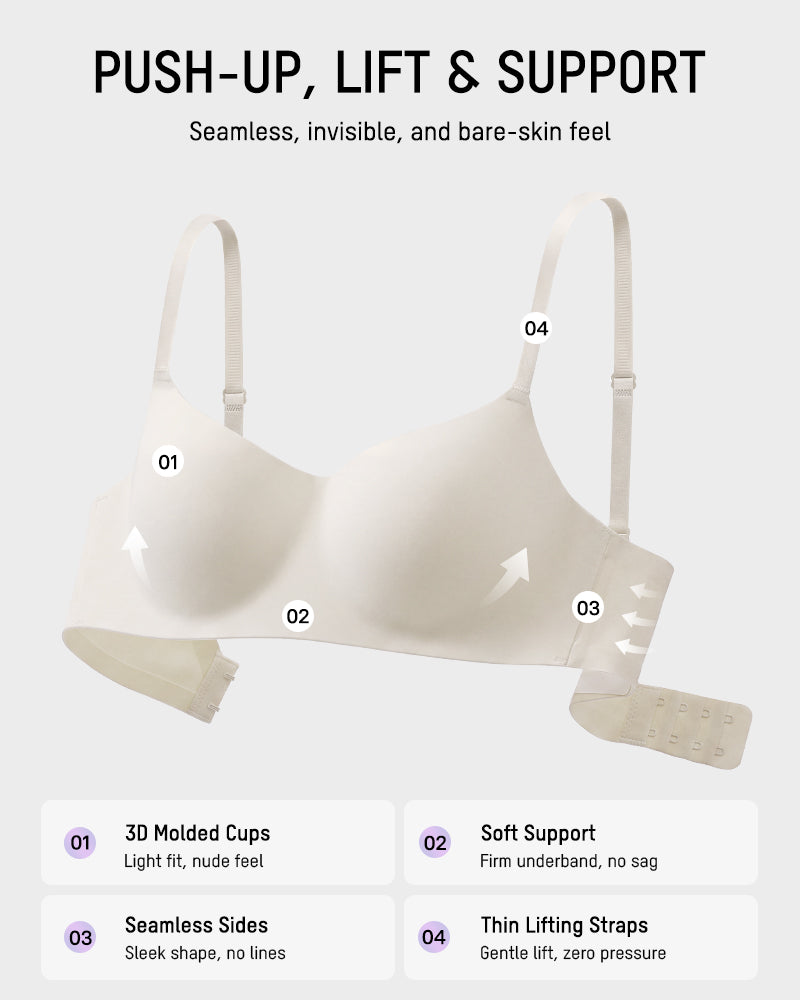 Wireless Low-Cut 3D Seamless Bra