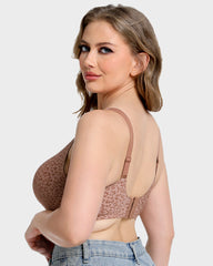 Wireless Leopard V-Neck Contour Bra