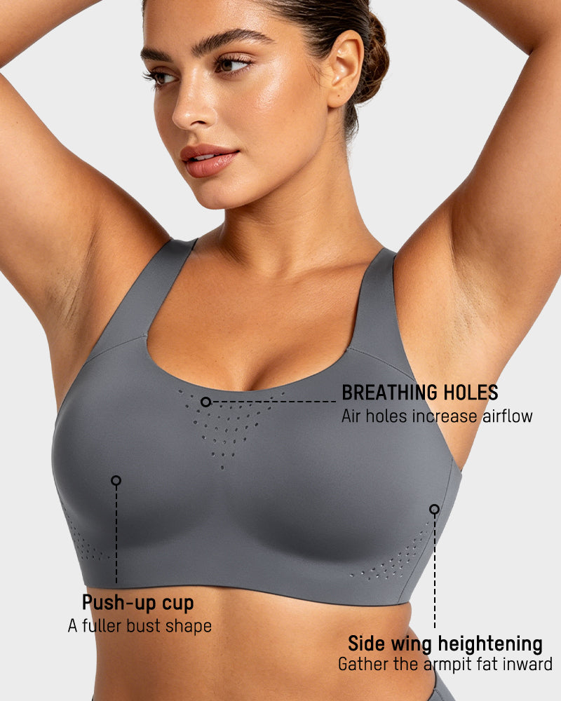Wireless One-Piece Ventilated Sports Bra