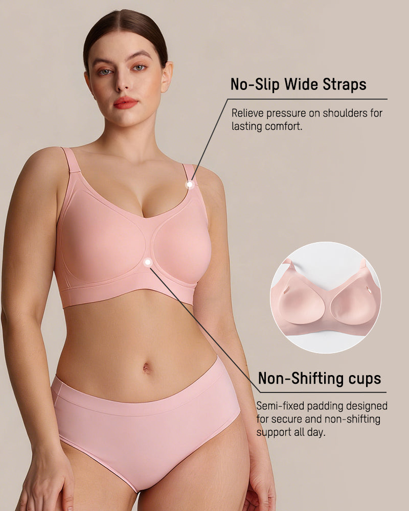 Wireless V-Neck Back & Side Smoothing Bra