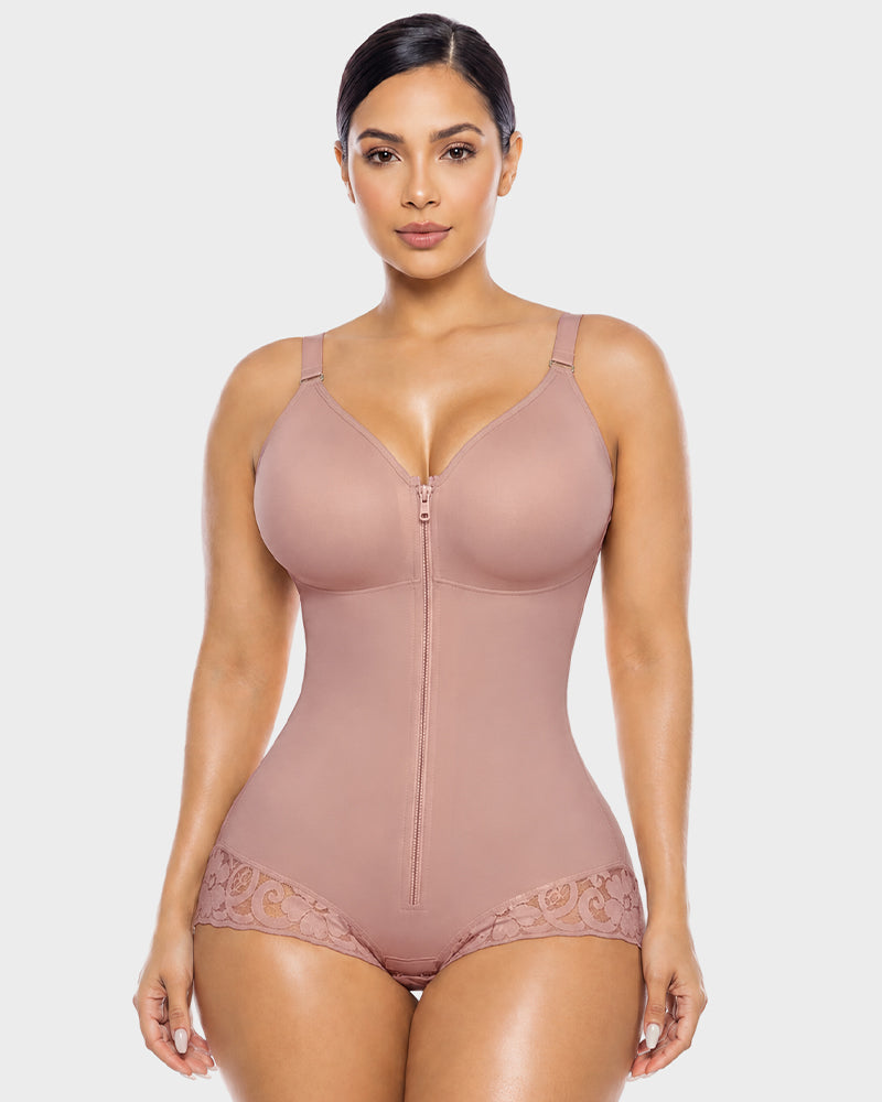 Zip Up Sculpting Bodysuit