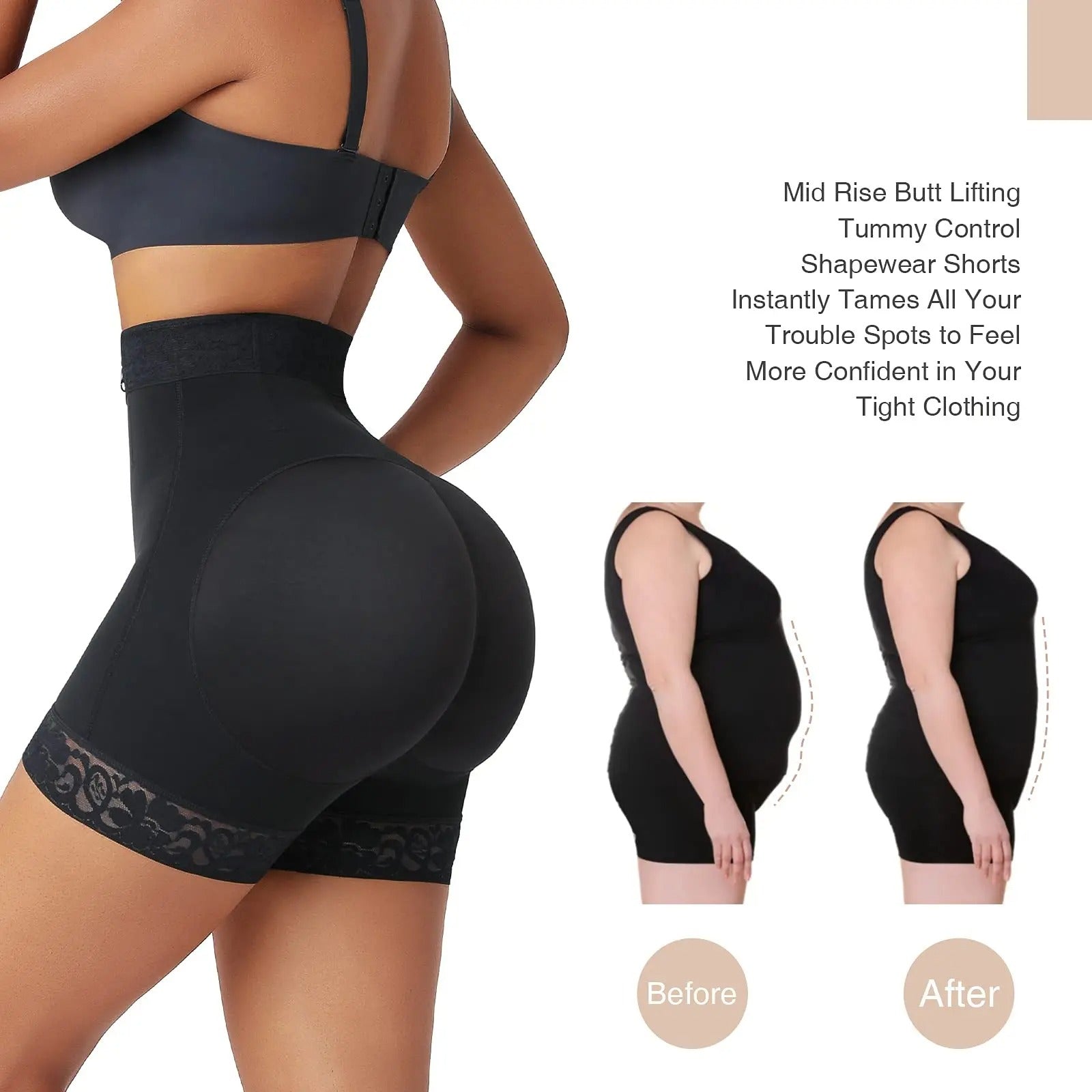 SheCurve® Butt Lifter Shapewear Tummy Control Shorts