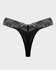 SheCurve® Low-Cut Cotton Lace Trim Bikini Briefs