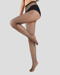 Glittering Metallic Fishnet Tights