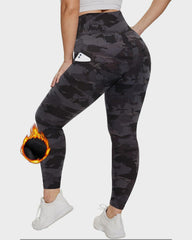 High Waist Warm Fleece Lined Fitness Leggings