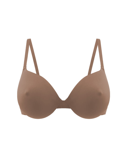 SheCurve®Nipple Push-Up Bra - Coffee