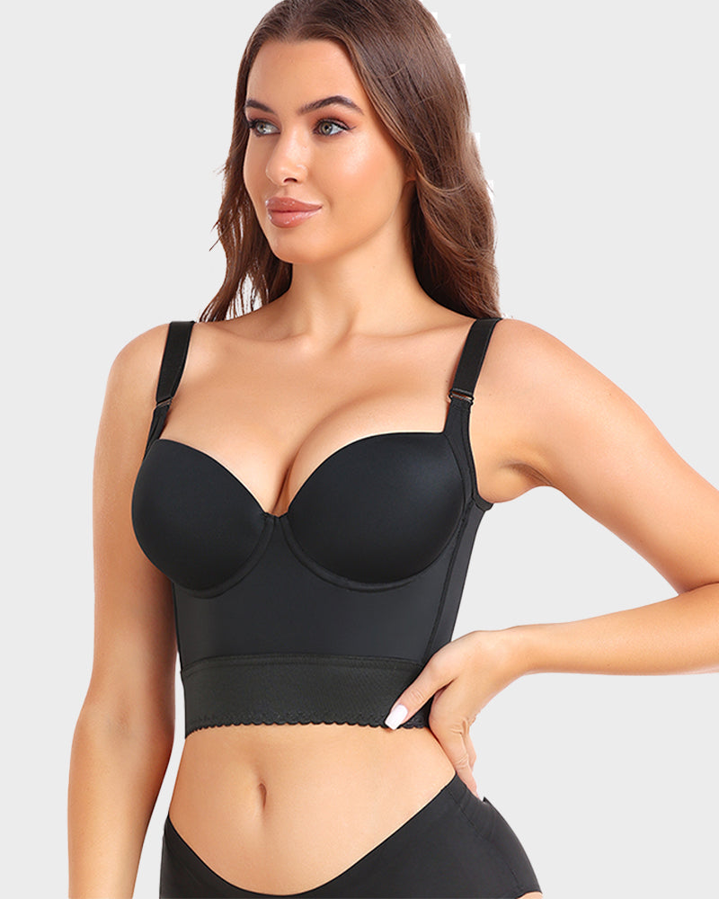 SheCurve®Built-In Shapewear Longline Push-Up Bra