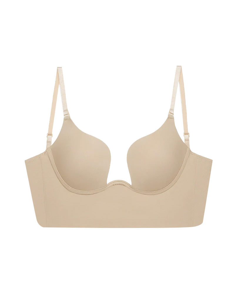 SheCurve® Low Cut U-Shaped Backless Push Up Bra