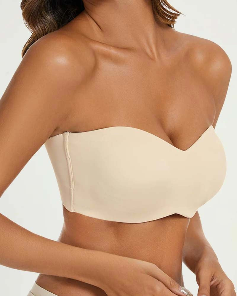 SheCurve® Full Support Non-Slip Convertible Bandeau Bra -Nude