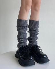 Ribbed Knitted Leg Warmers