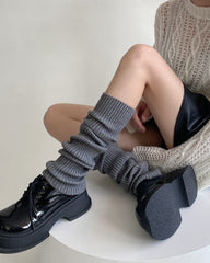 Ribbed Knitted Leg Warmers