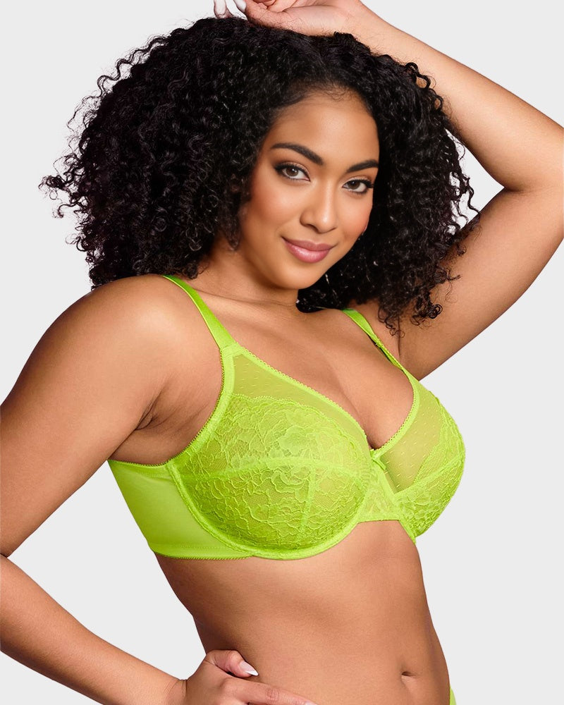 SheCurve®Full Coverage Lace Minimizer Bra - Petal