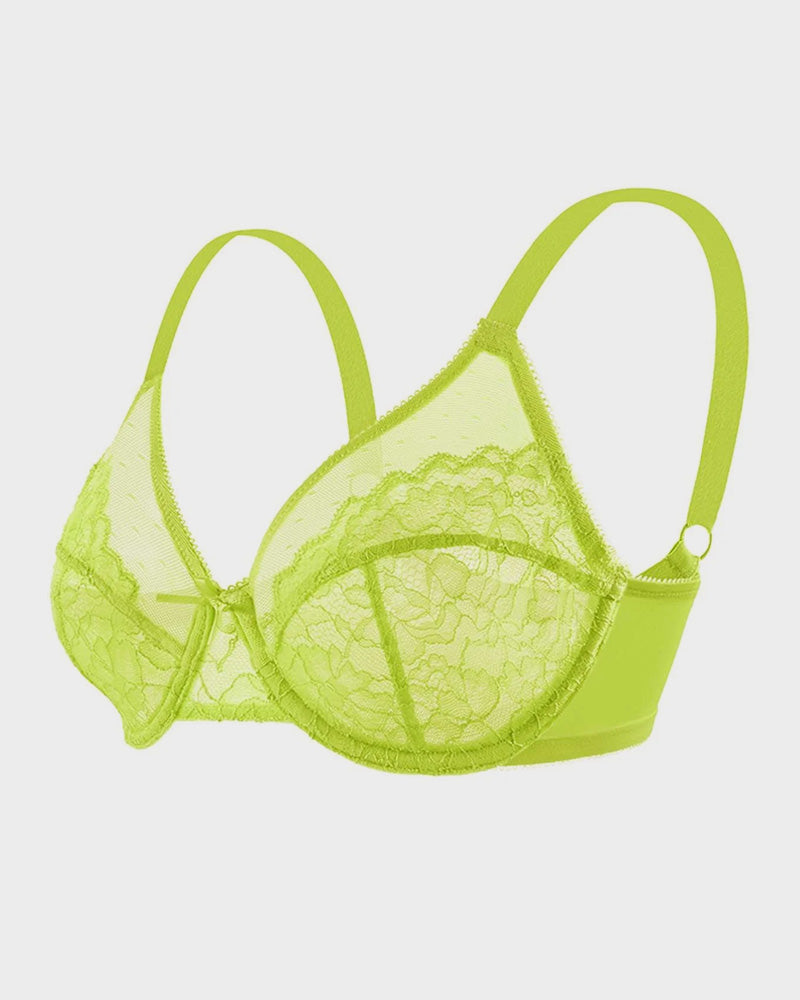 SheCurve®Full Coverage Lace Minimizer Bra - Petal